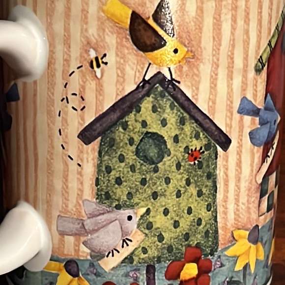 Lang and Wise “Birdsong”  Collector Coffee Mug, 1999, By Debi Hron, 12 oz. - Picture 13 of 14